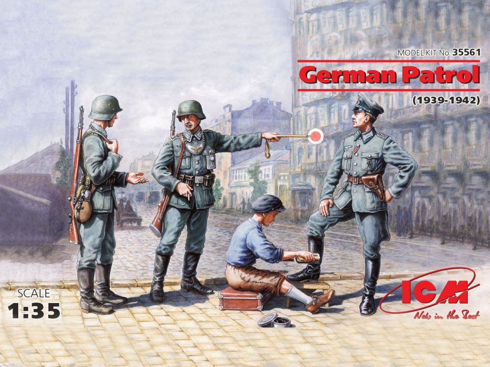 Image 0 of ICM Models 1/35 German Patrol 1939-1942 (3 & Shoeshine Boy)