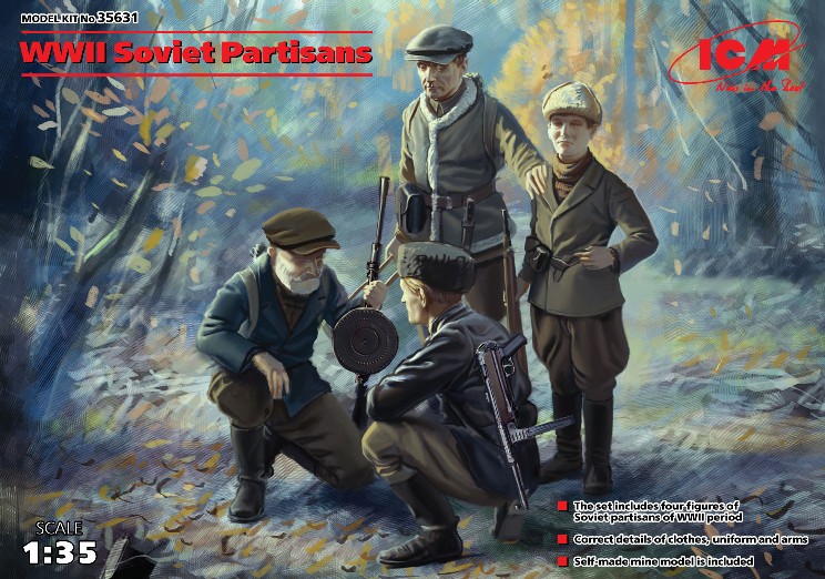ICM Models 1/35 WWII Soviet Partisans (4)