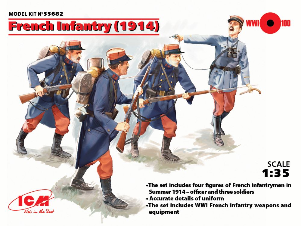 Image 0 of ICM Models 1/35 French Infantry 1914 (4)