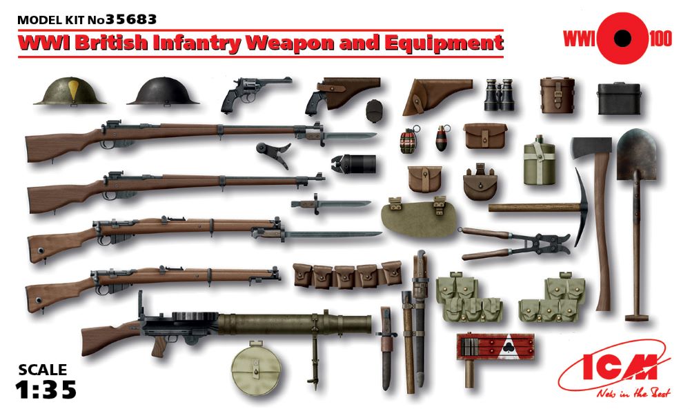 ICM Models 1/35 WWI British Infantry Weapons & Equipment