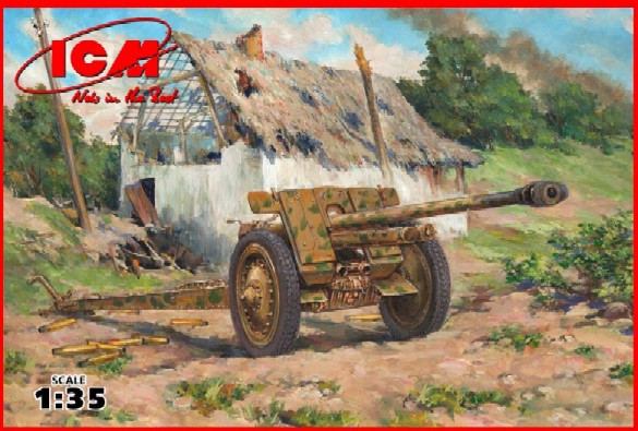 ICM Models 1/35 WWII  7,62cm PaK 36(r) German Anti-Tank Gun