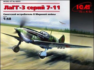 Image 0 of ICM Models 1/48 WWII LaGG3 Series 7-11 Soviet Fighter Africanda Airfield