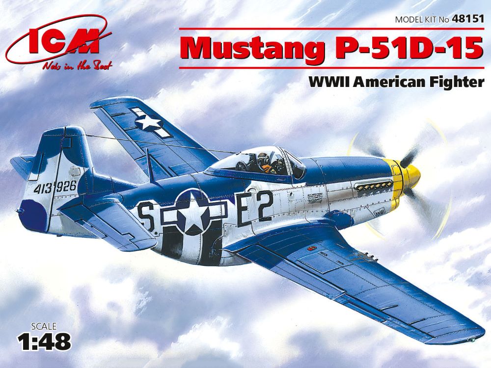 Image 0 of ICM Models 1/48 WWII P51D15 Mustang USAF Fighter