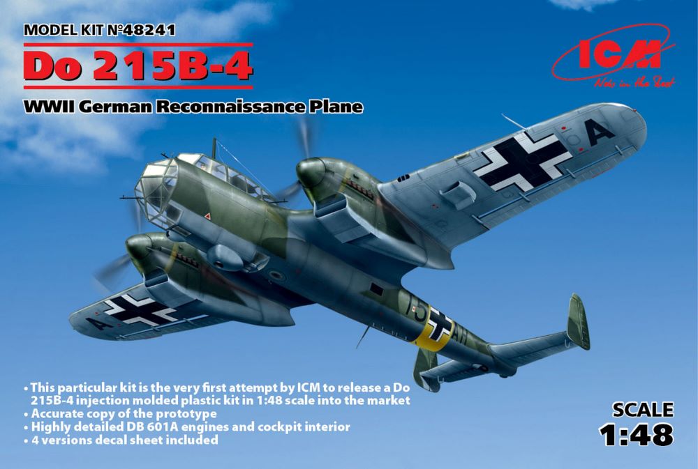 ICM Models 1/48 WWII Do215B4 German Recon Aircraft