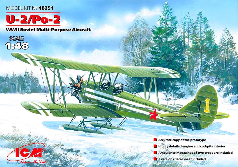 ICM Models 1/48 WWII U2/Po2 Soviet Multi-Purpose Aircraft