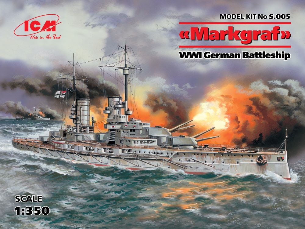 Image 0 of ICM Models 1/350 WWI Markgraff German Battleship