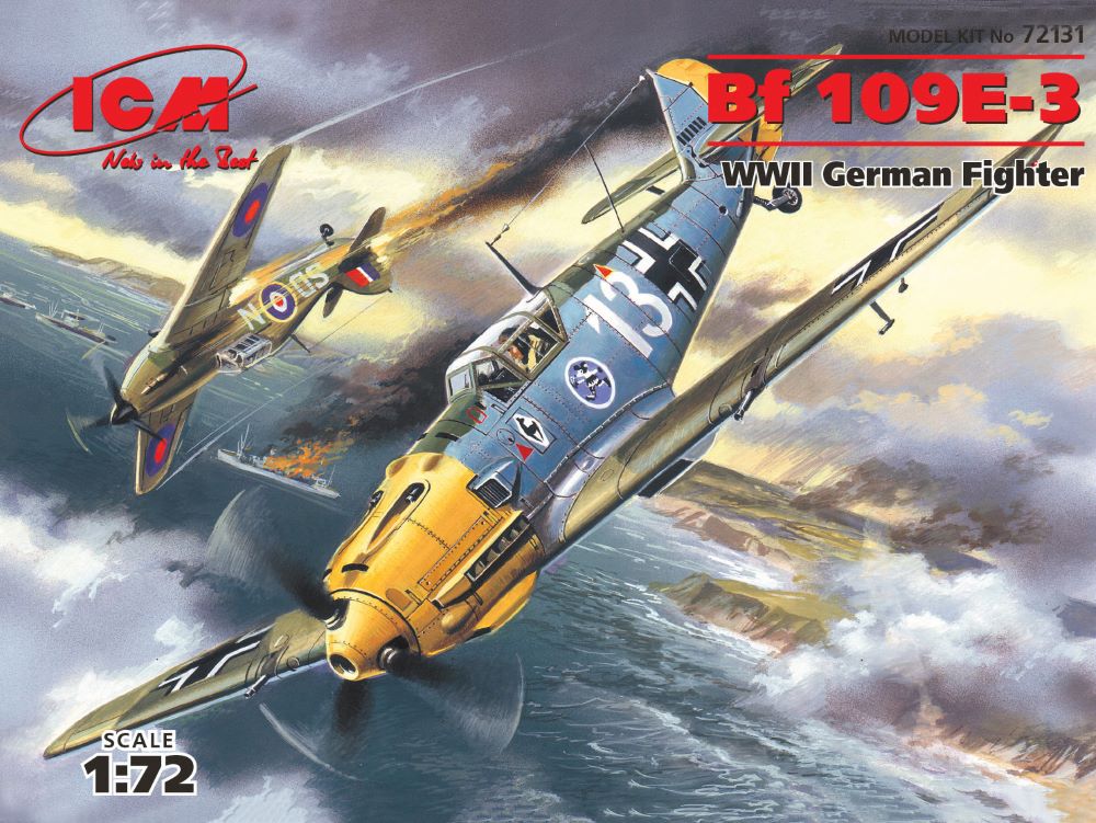 ICM Models 1/72 WWII Messerschmitt Bf109E3 Fighter