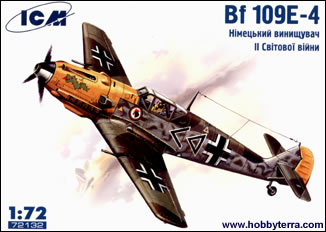 ICM Models 1/72 WWII Messerschmitt Bf109E4 Fighter