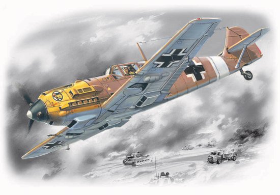 ICM Models 1/72 WWII Messerschmitt Bf109E7/Trop Fighter