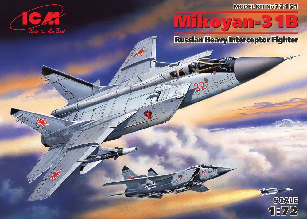 Image 0 of ICM Models 1/72 Mig31 Foxhound Soviet Heavy Fighter Interceptor