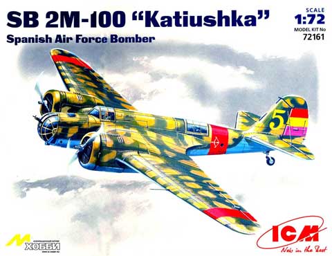 ICM Models 1/72 SB 2M100 Katiushka Spanish Air Force Bomber