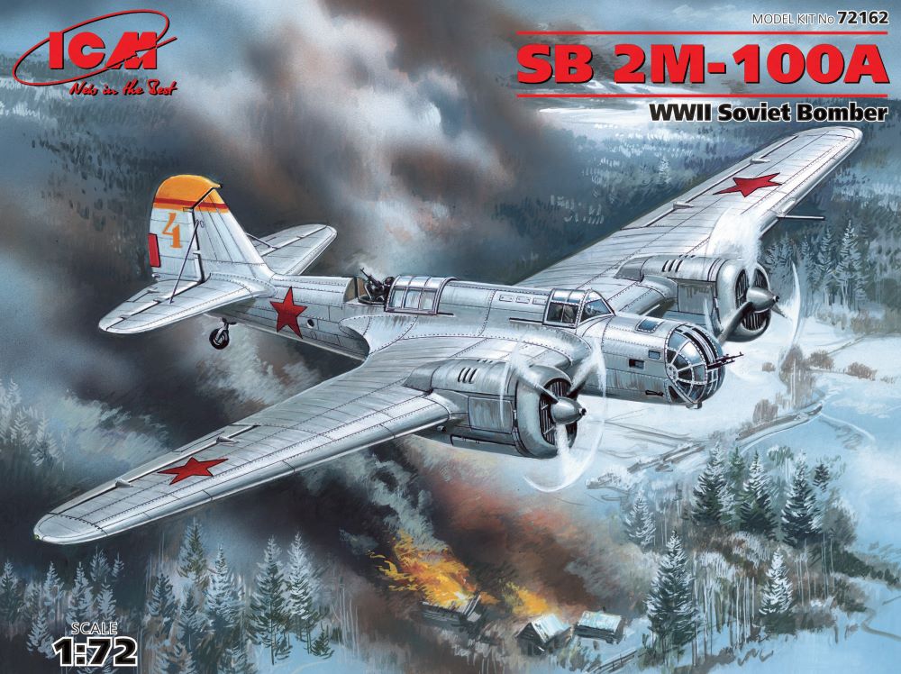 Image 0 of ICM Models 1/72 WWII SB2M100A Soviet Bomber