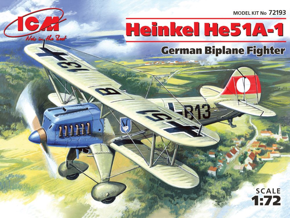ICM Models 1/72 Heinkel He51A1 Fighter