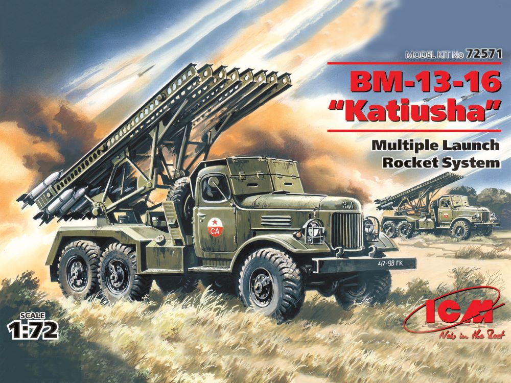 Image 0 of ICM Models 1/72 BM13/16 Katyusha Soviet Multiple Rocket Launcher Vehicle