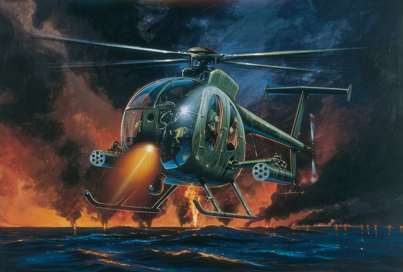 Image 0 of Italeri 1/72 AH6 Night Fox Helicopter