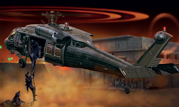 Image 0 of Italeri 1/48 UH60/MH60 Black Hawk Night Raid Helicopter