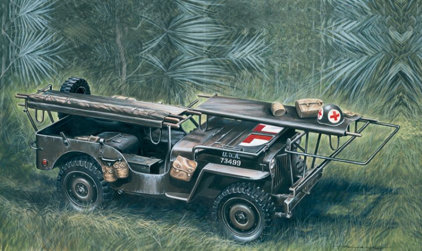 Image 0 of Italeri 1/35 1/4-Ton 4x4 Ambulance Jeep D-Day