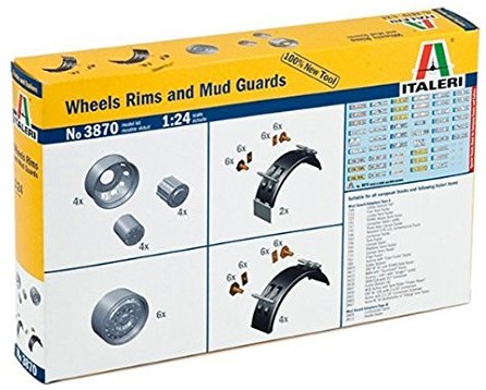 Image 0 of Italeri 1/24 Wheels, Rims & Mud Guards for Tractor Trailers & Tankers