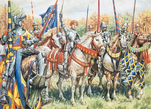 Image 0 of Italeri 1/72 100 Year War: French Warriors (8 Mtd & 20 Foot)