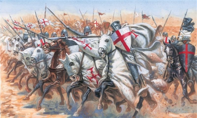 Image 0 of Italeri 1/72 Medieval Era: Templar Knights (15 Mtd)