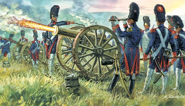 Italeri 1/72 Napoleonic War: French Imperial Guard Artillery (16 w/2 Guns)