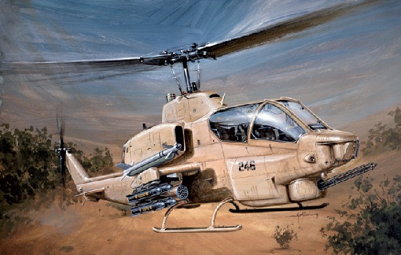 Image 0 of Italeri 1/48 Bell AH1W Super Cobra Helicopter