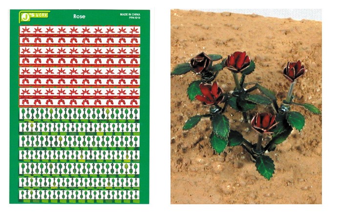 Image 0 of Js Work Models Multi-Scale Rose Plants (Colored Paper) (D)
