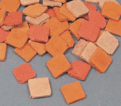 Image 0 of Js Work Models 1/35 Red Roof Ceramic Tiles (50pcs) (Assorted Shades)