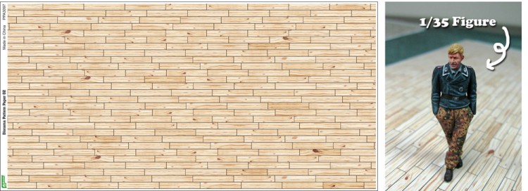 Image 0 of Js Work Models Light Tone Wood Plank Diorama Pattern (2) (Colored Paper) 3097