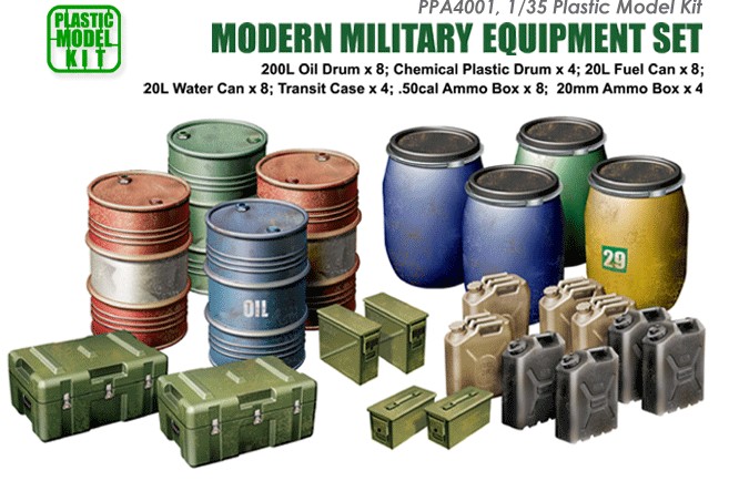 Image 0 of Js Work Models 1/35 Modern Military Equipment Set (Plastic Kit)