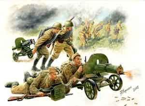 Image 0 of Zvezda 1/35 WWII Soviet Machine Guns w/4 Crew