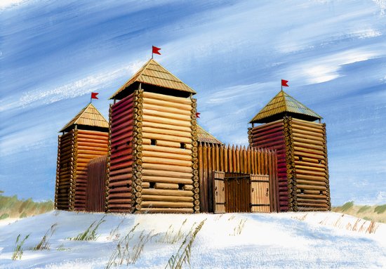 Image 0 of Zvezda 1/72 Medieval Wooden Style Fortress