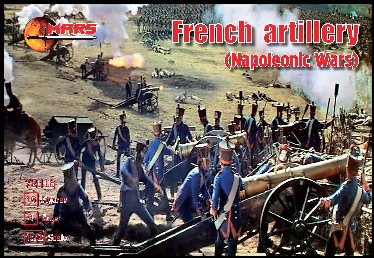 Mars Figures 1/72 Napoleonic War French Artillery (16 w/4 Guns)