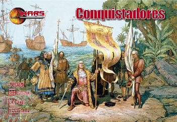 Image 0 of Mars Figures 1/72 Conquistadores (30, 4 Dogs)