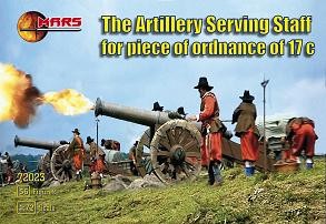 Mars Figures 1/72 17th Century Artillery Serving Staff Piece of Ordnance (56)