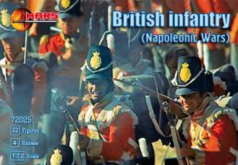 Mars Figures 1/72 Napoleonic War British Infantry (32 w/4 Horses)