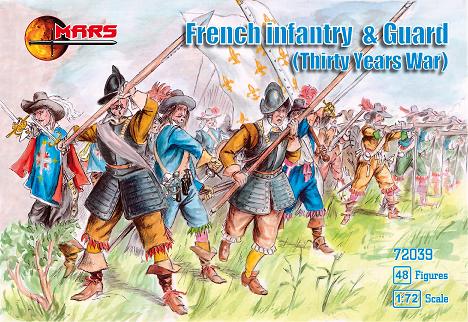 Image 0 of Mars Figures 1/72 Thirty Years War French Infantry & Guard (48)