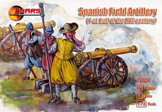 Mars Figures 1/72 1st Half XVII Century Spanish Field Artillery (24 w/4 Guns)