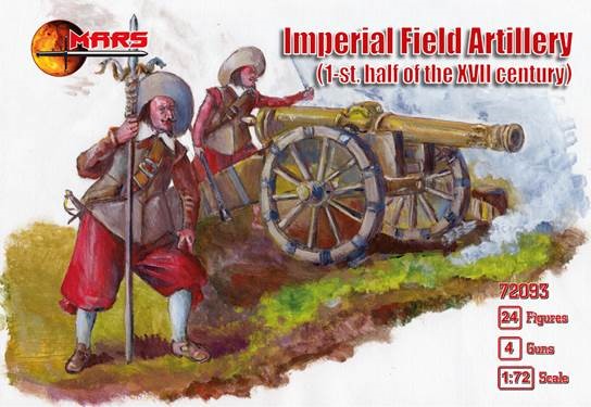 Mars Figures 1/72 1st Half XVII Century Imperial Field Artillery (24 w/4 Guns)