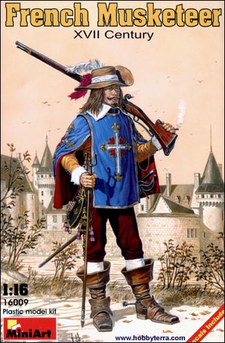 Image 0 of Miniart Models 1/16 XVII Century French Musketeer