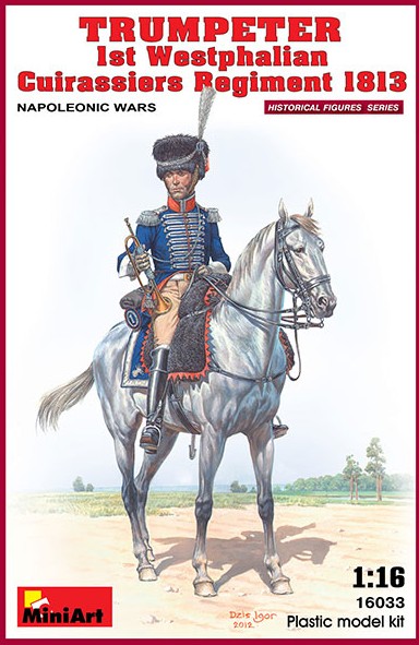 Image 0 of Miniart Models 1/16 Napoleonic Wars Trumpeter 1st Westphalian Cuirassiers Regime