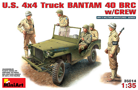 Image 0 of Miniart Models 1/35 US 4x4 Bantam 40BRC Version Truck w/5 Crew