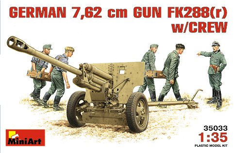 Image 0 of Miniart Models 1/35 FK288r WWII German 76,2mm Gun w/5 Crew