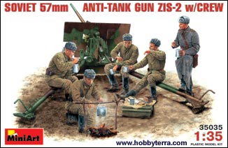 Image 0 of Miniart Models 1/35 ZIS2 Soviet 57mm Anti-Tank Gun w/5 Crew (D)