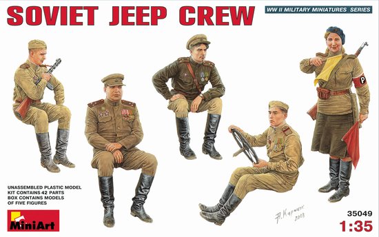Image 0 of Miniart Models 1/35 Soviet Jeep Crew (5)