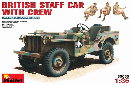 Image 0 of Miniart Models 1/35 British Bantam 40BRC Staff Car w/3 Crew