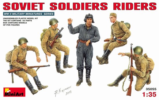 Image 0 of Miniart Models 1/35 Soviet Soldiers Riders (5)