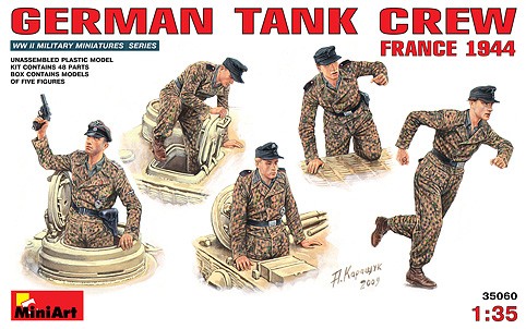 Image 0 of Miniart Models 1/35 German Tank Crew France 1944 (5)