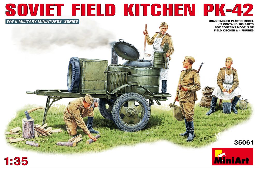 Miniart Models 1/35 KP42 Soviet Field Kitchen w/4 Crew