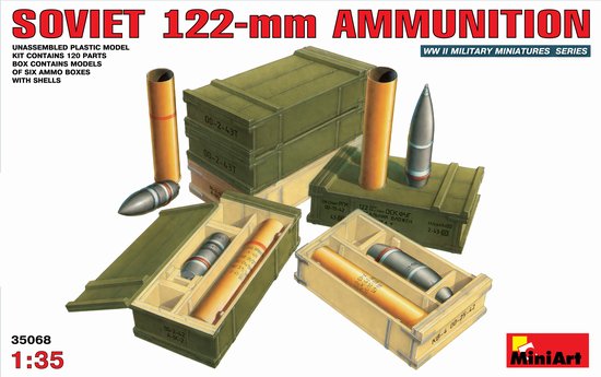 Image 0 of Miniart Models 1/35 Soviet 122mm Ammunition & Boxes